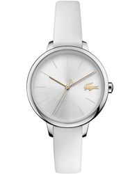 Lacoste - Cannes Quartz Stainless Steel And Leather Strap Casual Watch - Lyst