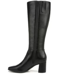 Naturalizer - S Waylon Square Toe Knee High Boot Black Textured Wide Calf 11 M - Lyst