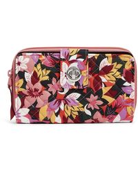 Vera Bradley - Recycled Cotton Turnlock Wallet With Rfid Protection - Lyst