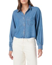 Hudson Jeans - Raglan Balloon Sleeve Button Down Shirt - Lyst