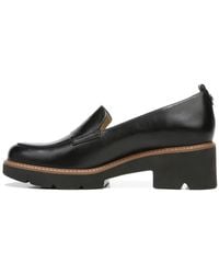 Naturalizer - S Darry Slip On Lightweight Lug Sole Heeled Loafer ,black Leather,10.5m - Lyst