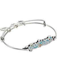 ALEX AND ANI - A21ebgvrs,good Vibes Inline Expandable Bangle Bracelet,rafaelian Silver,blue,bracelet - Lyst