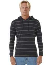 Rip Curl - Striped Hooded Tee Shirt - Lyst