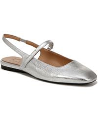 Naturalizer - S Connie Mary Jane Slingback Ballet Flat Silver Metallic 10 M - Lyst
