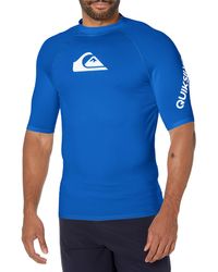 Quiksilver - Mens All Time Short Sleeve Rashguard Upf 50 Sun Protection Surf Rash Guard Shirt - Lyst