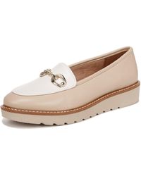 Naturalizer - S Adiline Bit Slip On Lightweight Loafer Tan White Leather 7 M - Lyst
