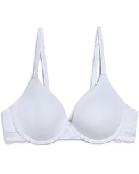 Tommy Hilfiger - Lace Trim Micro T-shirt Bra - Lyst