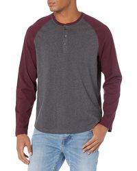 Amazon Essentials - Regular-fit Long-sleeve Henley Shirt Chemise - Lyst
