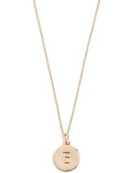 Kate Spade - Initial Mini Pendant - Lyst