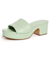 Vince - S Margo Slide Platform Sandal Dew Green Leather 8 M - Lyst