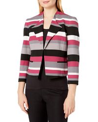 Nine West Womens Plus Size Bi Stretch Jacket with Framed Closure