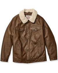 brown leather levi jacket