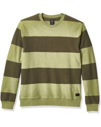 RVCA Mens Stats Crew Fleece Sweatshirt