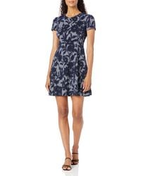 Eliza J - Floral Print Knit Fit And Flare Dress - Lyst