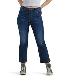 Wrangler - S High-rise Rodeo Straight Leg Crop Jeans - Lyst