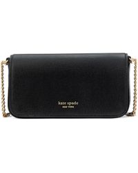 Kate Spade - Devin Saffiano Leather Flap Chain Wallet - Lyst