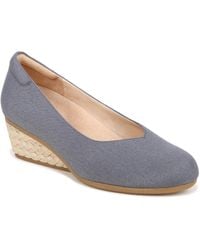 Dr. Scholls - Dr. Scholl's S Be Ready Wedge Pumps Oxide Blue Canvas 7.5 M - Lyst