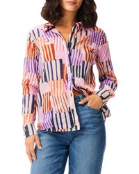 NIC+ZOE - Nic+zoe Art Block Crinkle Shirt - Lyst
