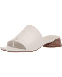 Franco Sarto - S Loran Slide Sandal White Leather 6.5m - Lyst