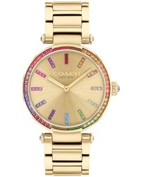 COACH - Stainless Steel Wristwatch With Rainbow Crystals - Water Resistant 3 Atm/30 Meters - Premium Fashion Timepiece For Her - Perfect - Lyst