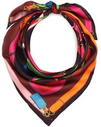 Kate Spade - Bag Print Silk Square Scarf - Lyst