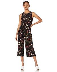 Tommy Hilfiger Printed Jersey Cropped Jumpsuit - Black