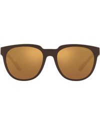 Emporio Armani - Ea4205f Low Bridge Fit Round Sunglasses - Lyst