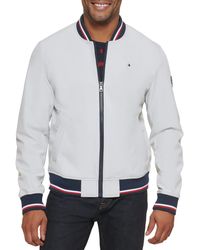 Tommy Hilfiger Stand Collar Lightweight Yachting Jacket Windbreaker in Red  for Men | Lyst