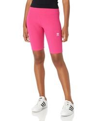 adidas Originals - Womens Adicolor Essentials Rib High Waisted Cycling Shorts Tights - Lyst