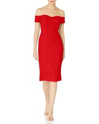 Dress the Population - Bailey Off The Shoulder Sweetheart Bodycon Midi Sheath Dress Dress - Lyst