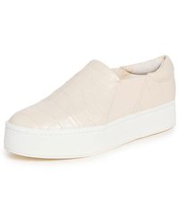 Vince - S Warren Platform Slip On Fashion Sneakers Off White Leather 5.5 M - Lyst