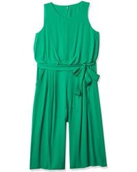 Vince Camuto S Sleeveless Blouson Cropped Jumpsuit - Green