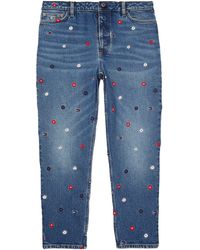 Tommy Hilfiger - Adaptive Tommy Embroidery Mom Fit Jean With Magnetic Fly Closure - Lyst