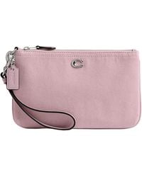 COACH - Small Wristlet In Colored Dyed Denim - Lyst