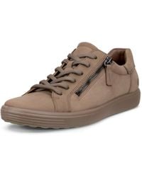 Ecco - Soft 7 Side Zip Lace Sneaker - Lyst