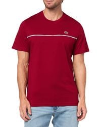 Lacoste - Trim Cotton Jersey T-shirt - Lyst