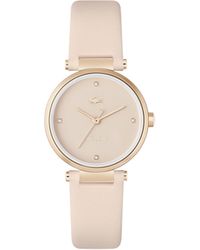 Lacoste - Orba 3h Quartz Water-resistant Fashion Watch With Blush Leather Strap - Lyst