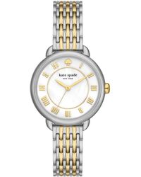 Kate Spade - Lily Avenue Silver And Gold Two-tone Stainless Steel Bracelet Watch - Lyst