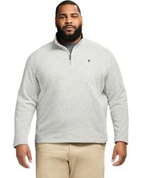 Izod - Big And Tall Thermosoft Quarter Zip Sweater Fleece Pullover - Lyst