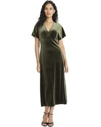 Maggy London - V Neck Short Sleeve A-line Midi Elegant Wedding Guest Dresses - Lyst