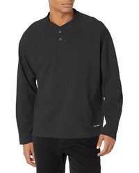 Calvin Klein - Relaxed Fit Rugby Jersey Henley Long Sleeve Tee - Lyst