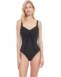 Gottex - Standard Queen Of Paradise Shaped Neck One Piece - Lyst