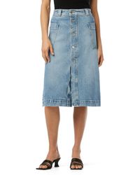 Joe's Jeans - The Pheobe High Rise Patch Pocket Midi Denim Skirt - Lyst