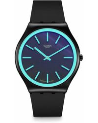 Swatch - Casual Watch Black Quartz Stainless Steel Obsidian Shimmer - Lyst