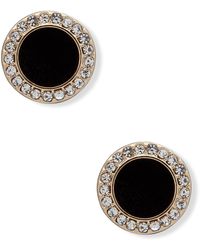 DKNY - Tone Stone & Crystal Halo Stud Earrings - Sparkling Gold Earrings - Beautiful - Lyst