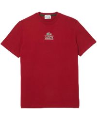 Lacoste - Regular Fit Short Sleeve Crew Neck Tee Shirt W/small Croc Graphic On The Front Of The Chest - Lyst