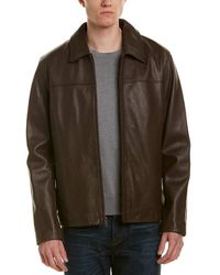 cole haan leather coats