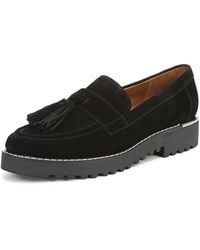 Franco Sarto - S Carolynn Tassel Loafer Black Suede 7.5 W - Lyst