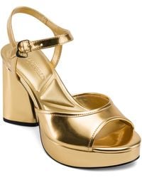 Karl Lagerfeld - Paris Hallet Platform Block Heel With Ankle Strap Slide Sandal - Lyst