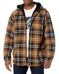 Wolverine - Big & Tall Bucksaw Hooded Flannel Shirt Jac - Lyst